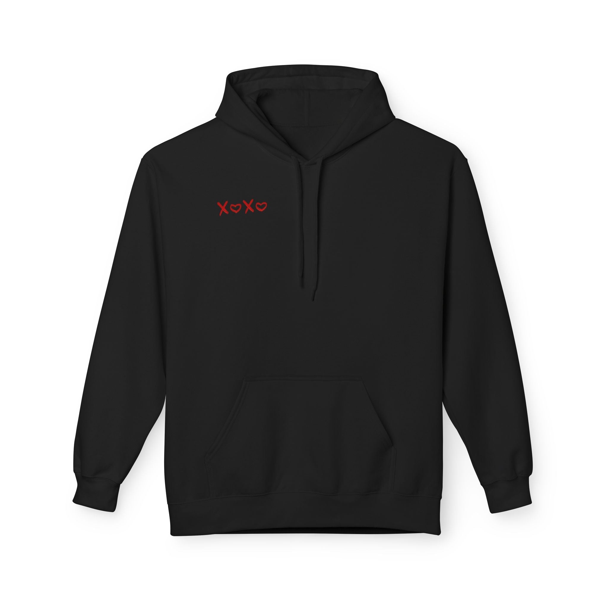 Baddie On Board Hoodie — 'XOXO' Minimal Front, Pink Road Sign Back