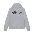 Relaxed Hoodie — Graphic Stare Eyes & Abstract Figure Back Print