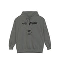 Mona Lisa Face Hoodie — Minimalist Black Art Pullover