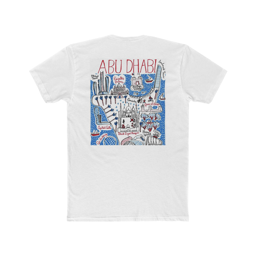 Abu Dhabi Graphic Tee — "I Love Bu‘6abi" Front Text with Illustrated City Map Back