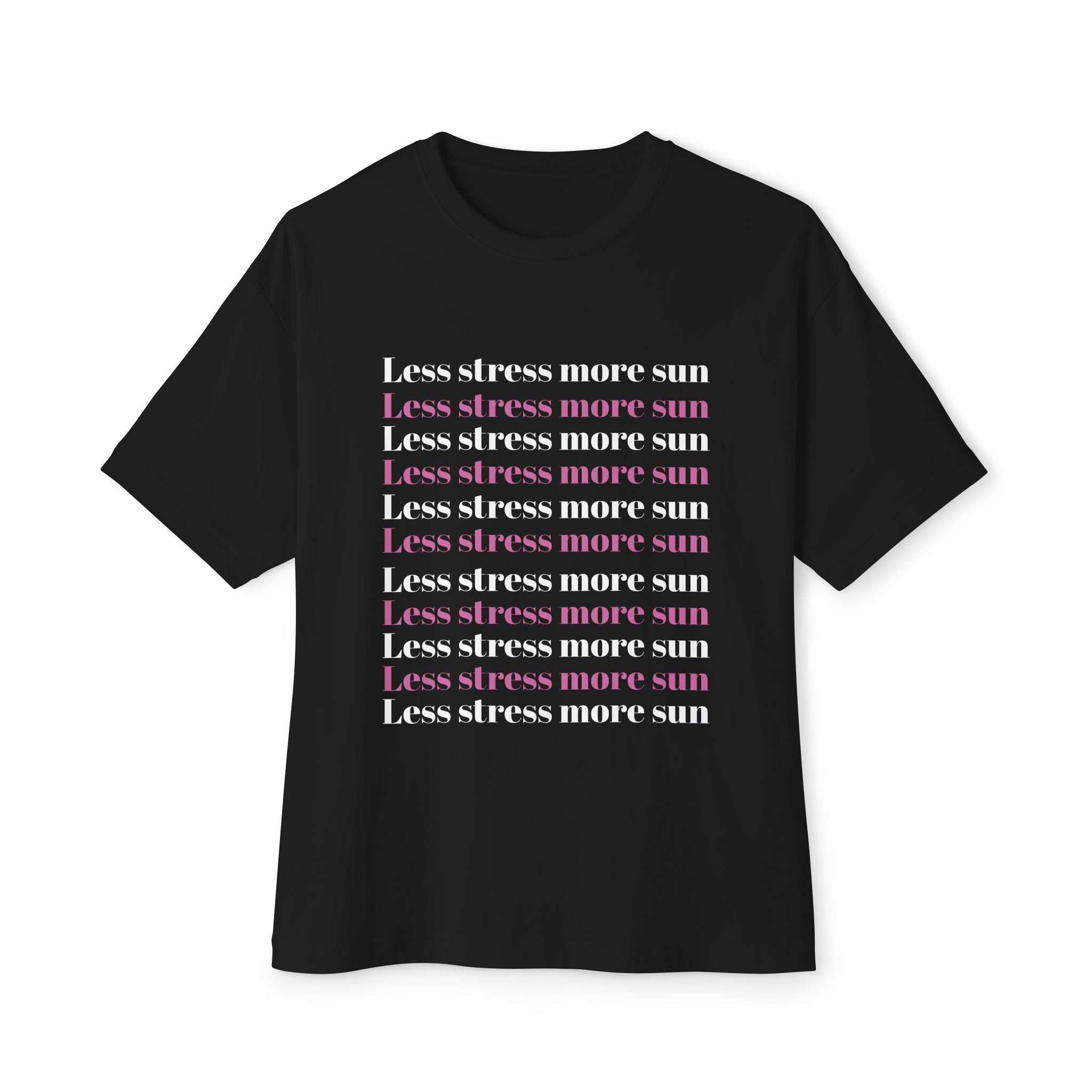 “ Less Stress More Sun”Boxy T‑Shirt
