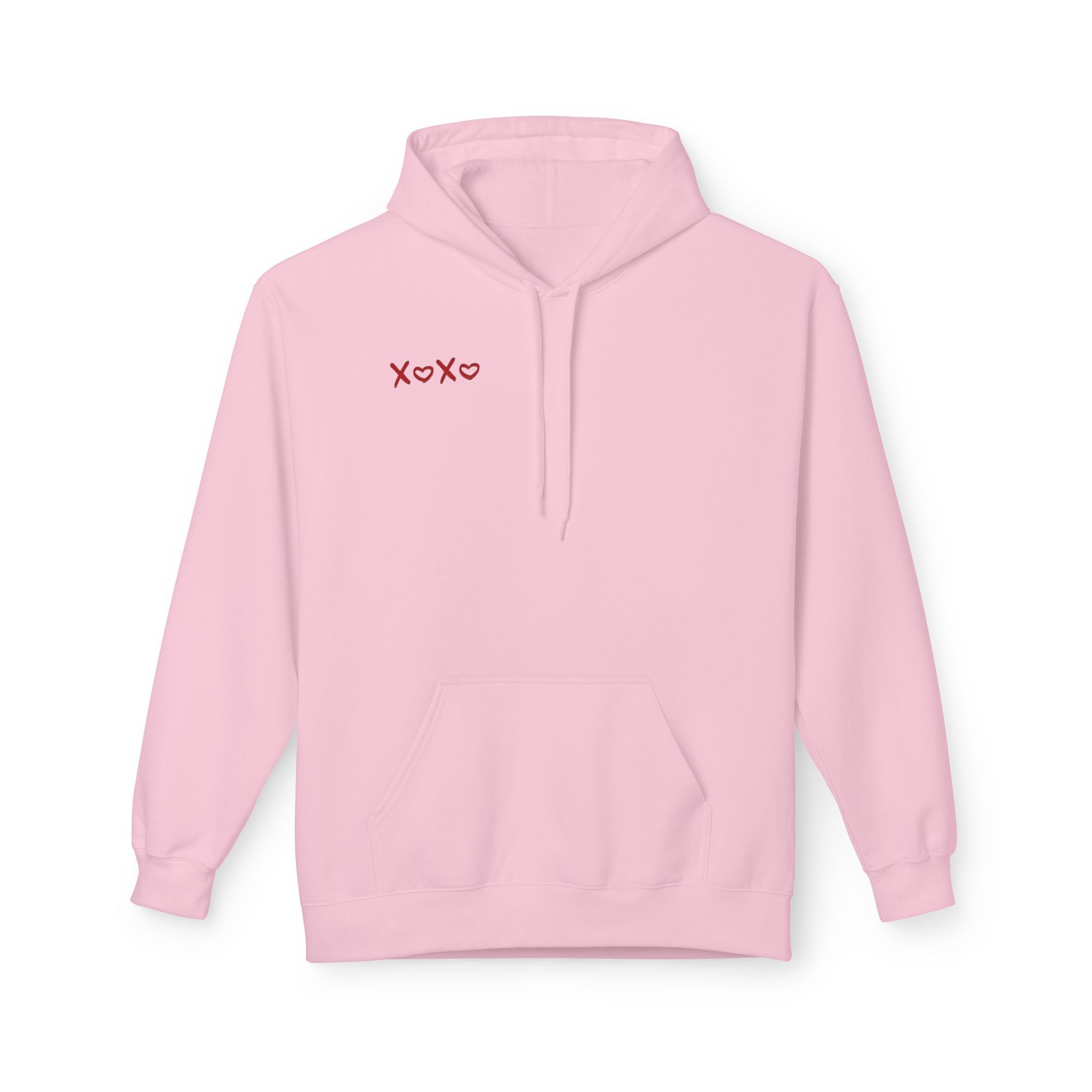 Baddie On Board Hoodie — 'XOXO' Minimal Front, Pink Road Sign Back