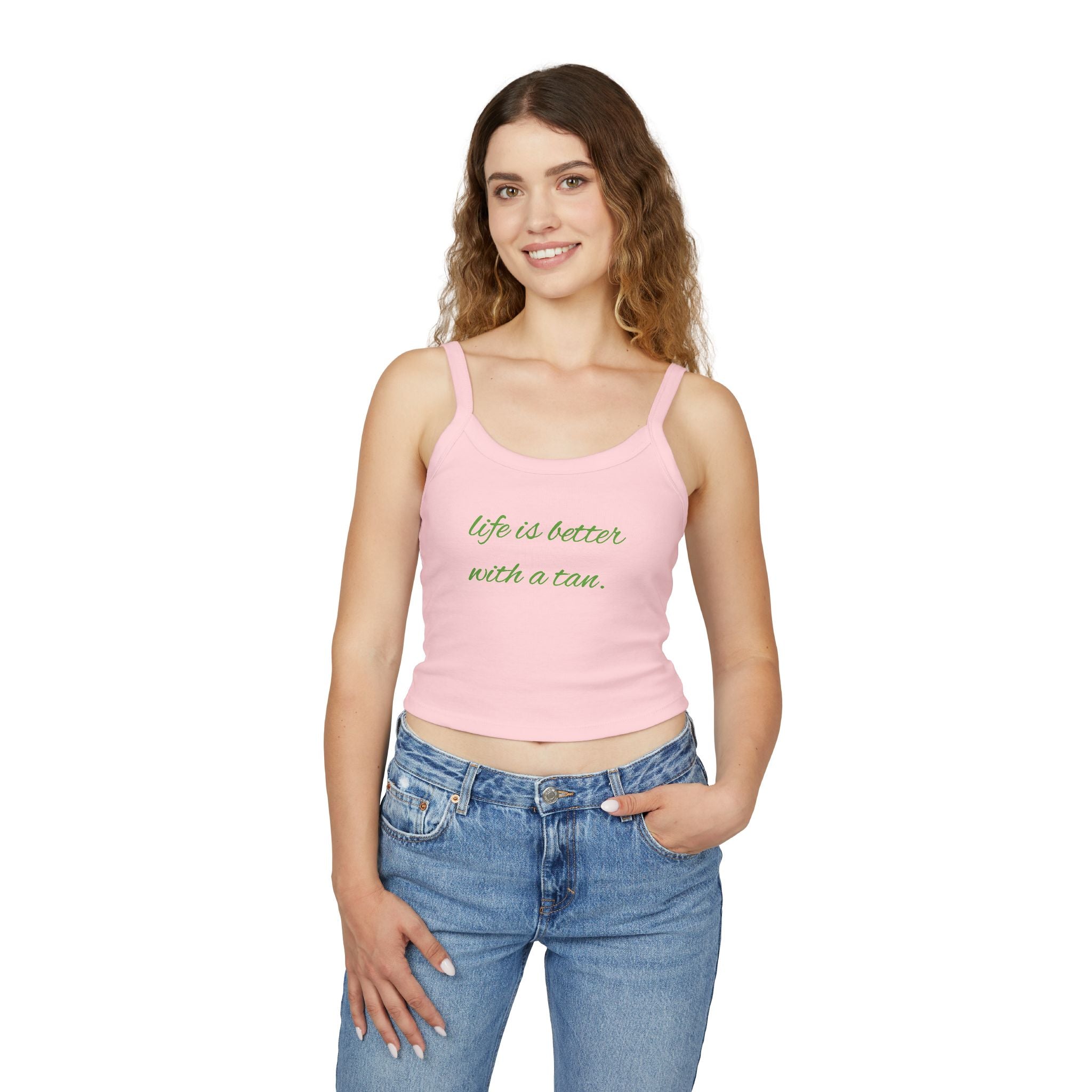 "Life Is Better With a Tan" Cute crop-top