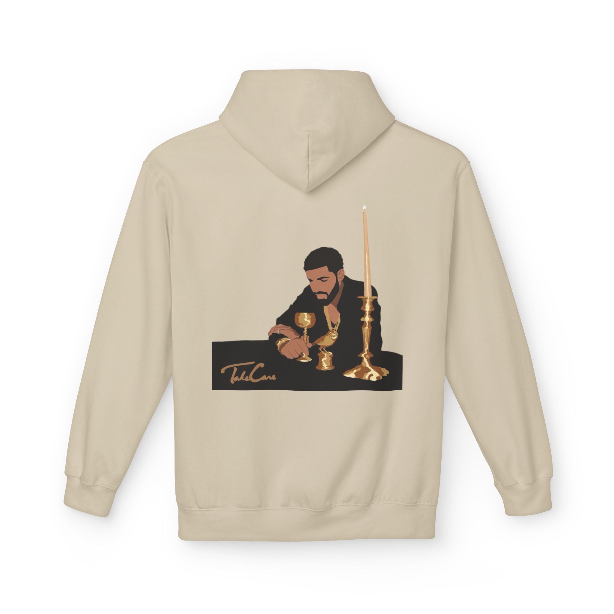 Drake Champagne Illustration Hoodie — "The Calm" Graphic Fleece