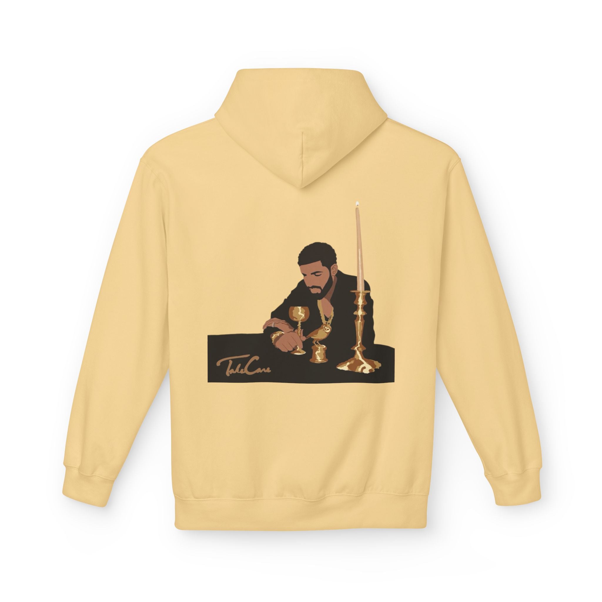 Drake Champagne Illustration Hoodie — "The Calm" Graphic Fleece